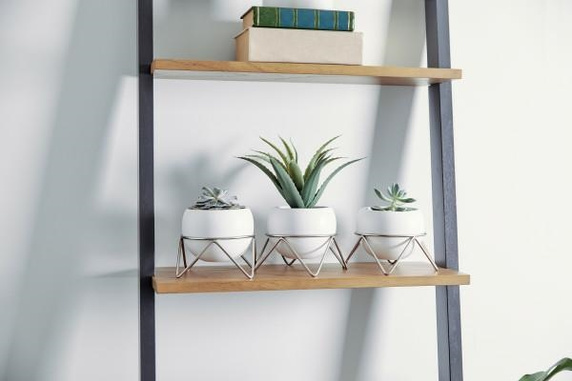 UMBRA doniczki POTSY - biały, srebrny