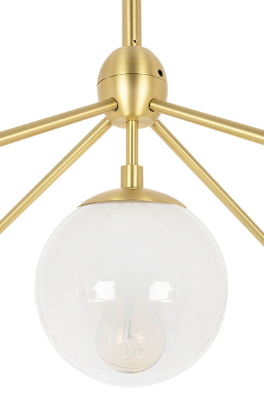 MOOSEE lampa wisząca PLANETARIO 15 GOLD złota - klosze szronione