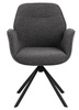 Krzesło obrotowe z podłokietnikami Aura Monza antracytowe