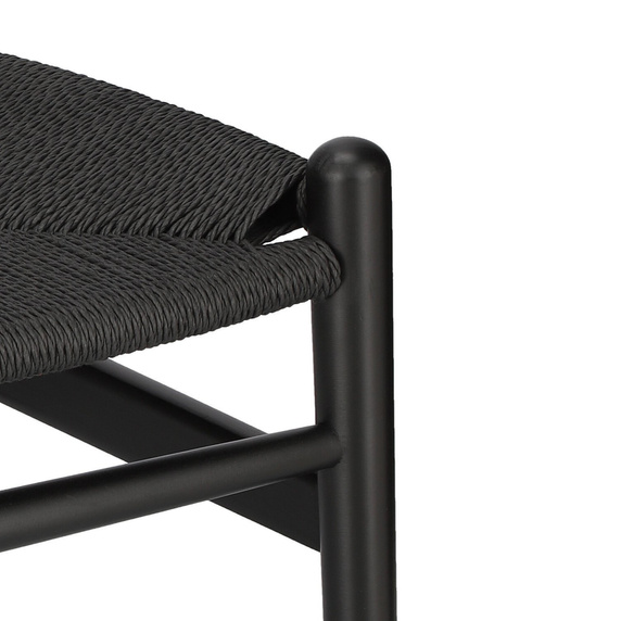 Krzesło Wicker Czarne czarny inspirowany Wishbone