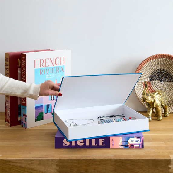 Pudełko książka Grece niebieska