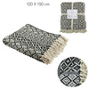 Narzuta na łóżko Etniczna 120x150cm  czarno-biała