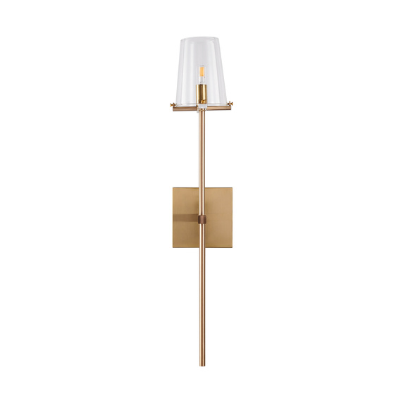 Lampa ścienna CLASSICO złota szklany klosz 62 cm
