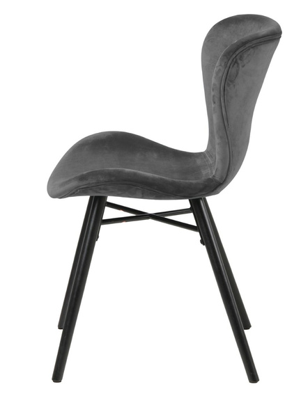 ACTONA krzesło BATILDA 1A ciemny szary - drewno, welur