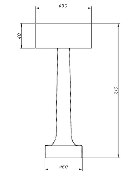 Lampa stołowa TAVOLO A LED dotykowa miedziana 21 cm