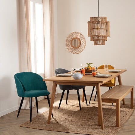 Fotel Celeste morski/nogi czarne