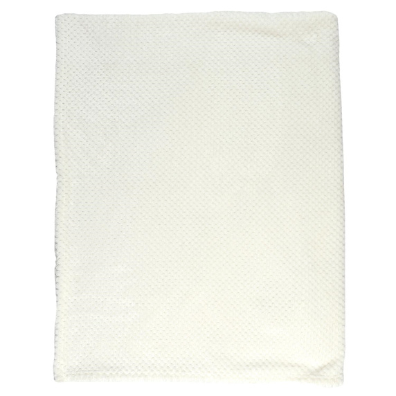 Koc/ Pled Honeycomb kremowy 120x150cm