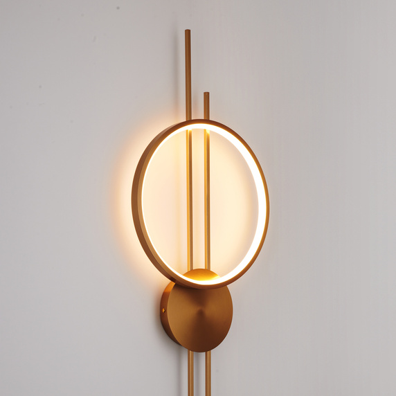 Lampa ścienna ECLIPTICA LED złota 100 cm