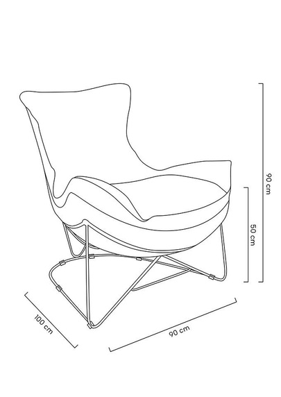 Fotel OTILIA STAND VELVET czarny