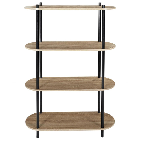 Regał Cobe 4 półki naturalny/czarny