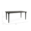 MaMaison stół jadalniany LAMINAR 200 czarny / drewno