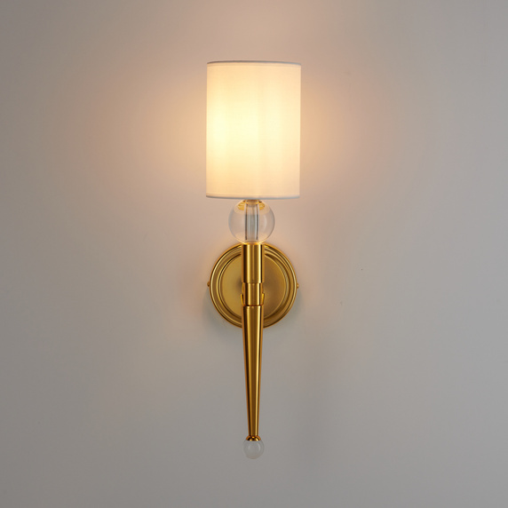 Lampa ścienna DAMA złota 52 cm glamour