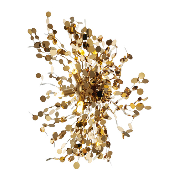 Lampa ścienna MONETTI dekoracyjna złota 40 cm