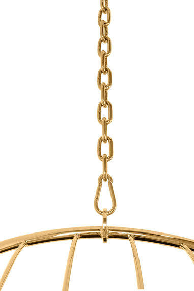 Fotel wiszący GABBIA złoty / beżowy