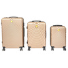 Zestaw trzech walizek Beżowy