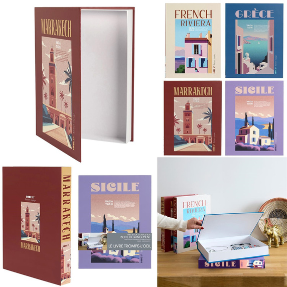 Pudełko książka Sicile fioletowa