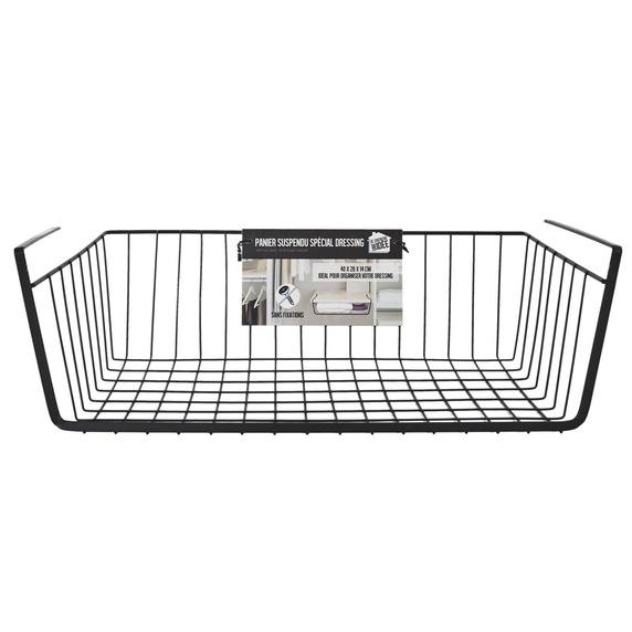 Podwieszany kosz podpółkowy M czarny