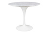 Stół TULIP MARBLE 90 CARRARA biały - marmur, metal