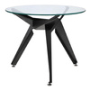 Stół Troy 90cm transparentny/ czarny