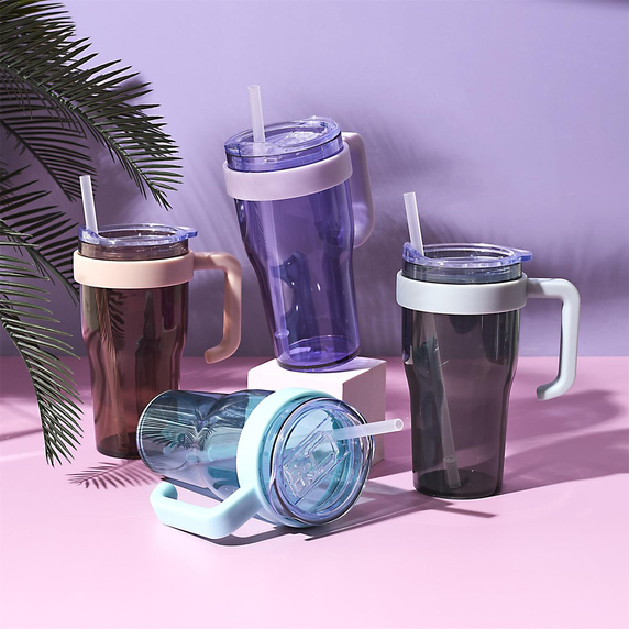 Kubek termiczny Mini Miami fioletowy      transparentny