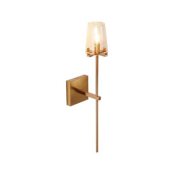 Lampa ścienna CLASSICO złota szklany klosz 62 cm