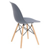 Krzesło P016W PP dark grey, drewniane nogi