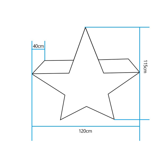 Lampa ogrodowa dekoracyjna gwiazda STAR XL LED RGBW 16 kolorów 120 cm