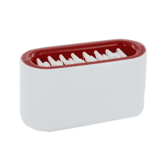 Szczotka do czyszczenia sztućców  z przyssawką czerwony