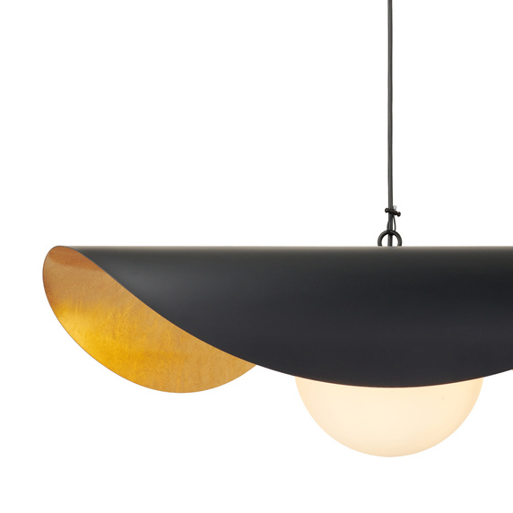 Lampa wisząca ENZO czarno złota kula 60 cm