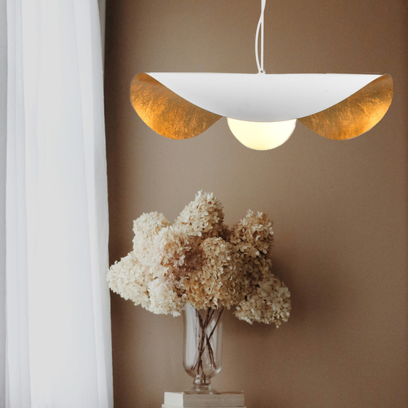 Lampa wisząca ENZO czarno złota kula 60 cm