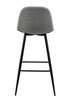 Stołek barowy Wilma szary jasny/ czarny
