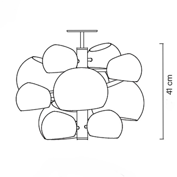 Lampa wisząca ASTRONOMY-11 czarna 55 cm