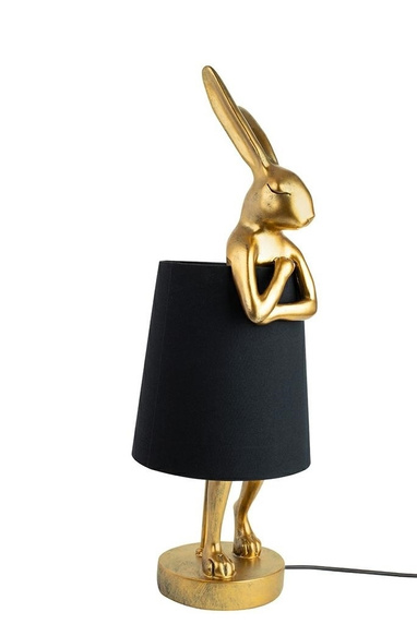 KARE lampa stołowa RABBIT 68 cm  złota / czarna