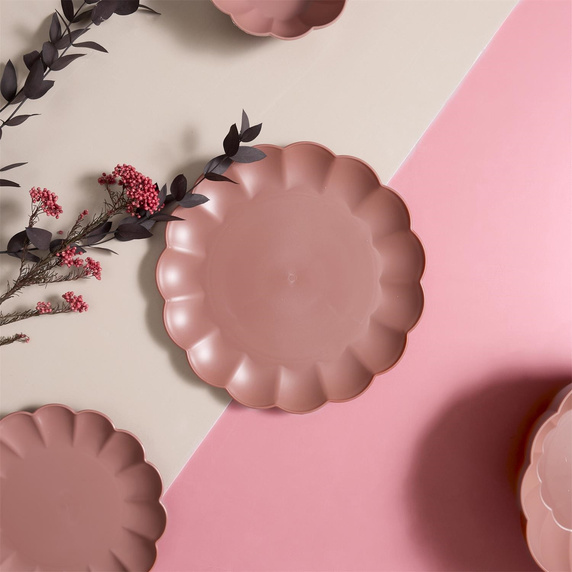 Talerz obiadowy Iris 25,5cm różowy