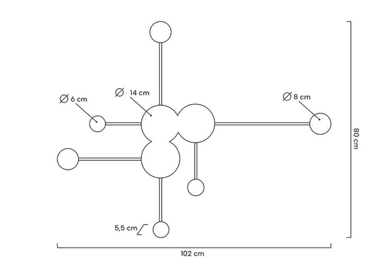MOOSEE lampa ścienna SHADOW MULTI czarna