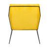 Fotel EMMA VELVET żółty - welur, metal