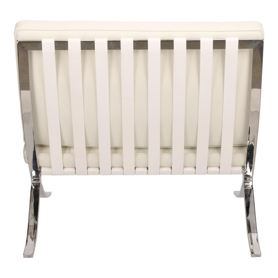 Fotel BA1 skóra naturalna biała