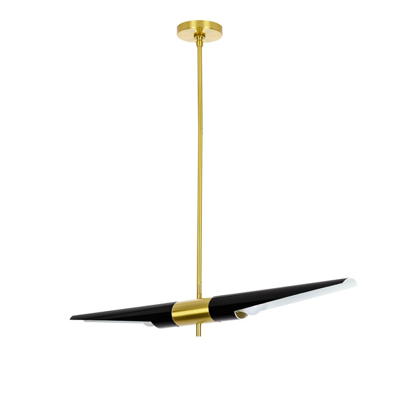 MOOSEE lampa wisząca APOLLO 1 czarna - szczotkowane złoto