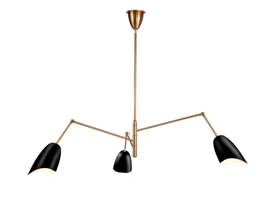 Lampa wisząca RAGNO czarna 150 cm