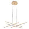 Lampa wisząca CRISS CROSS LED złota 78 cm