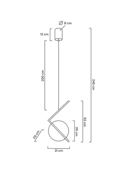 MOOSEE lampa wisząca ECHO złota