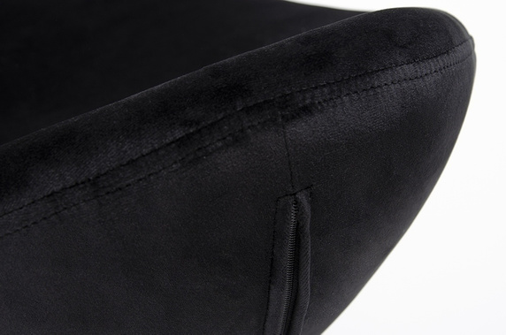 Podnóżek EGG SZEROKI VELVET BLACK czarny.50 - welur, podstawa czarna