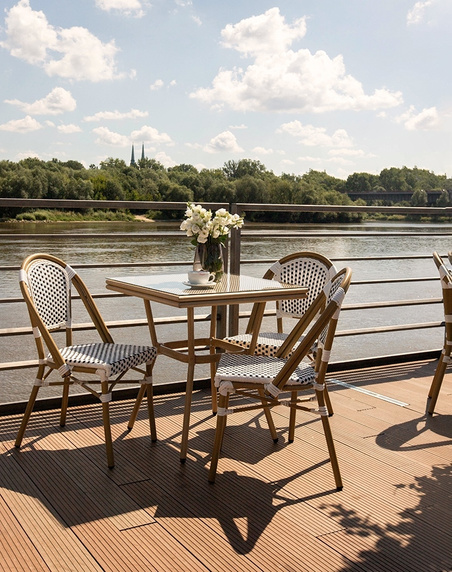 Krzesło CAFE PARIS białe rattan