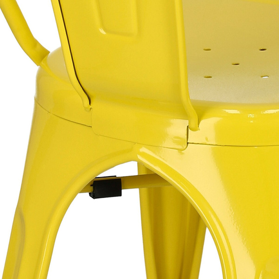 Krzesło Paris żółte inspirowane Tolix