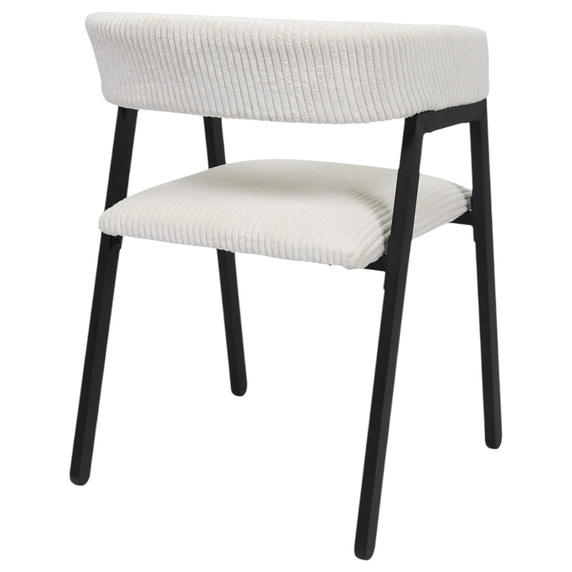 Krzesło Scott białe/czarne sztruks