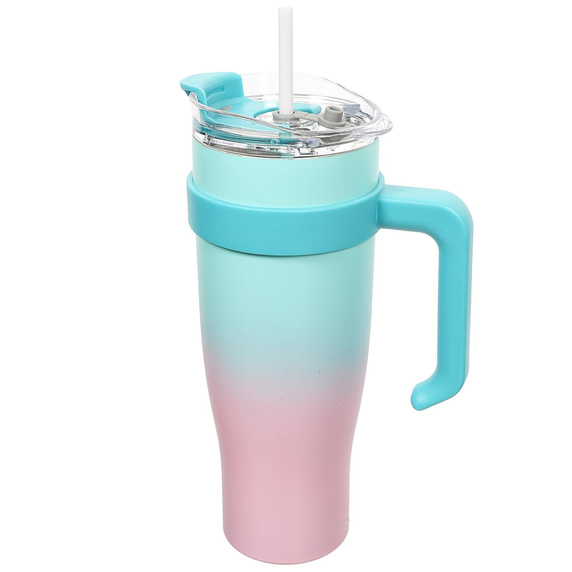 Kubek termiczny Miami Tie-Dye niebieski/  różowy