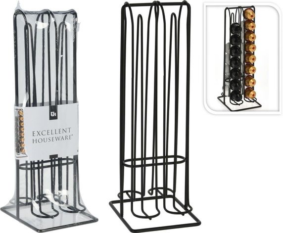 Stojak na kapsułki do kawy Nespresso      metalowy czarny