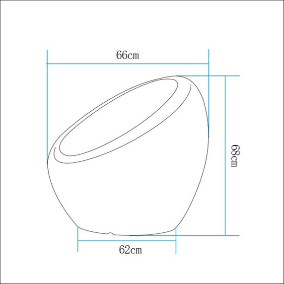 Fotel ogrodowy COMFY LED RGBW 16 kolorów 68 cm