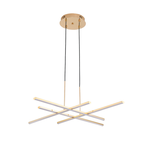 Lampa wisząca CRISS CROSS LED złota 78 cm