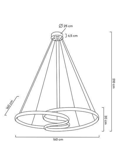 MOOSEE lampa wisząca WAVE 160A chrom